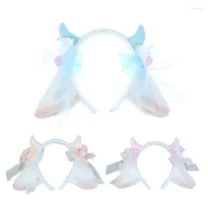 Party Supplies Sheep Ear Headband Cosplay Hairband Bows Knot Horn