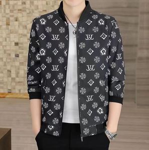 designer mens jacket sport windbreaker long sleeve zipper pocket casual hoodie coat plaid jackets plus size
