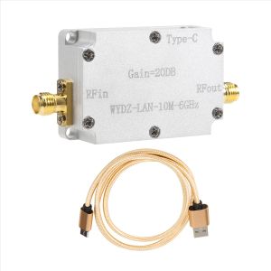 Radio 10M6GHz Low Noise Amplifier Gain 20DB High Flatness LNA RF Signal Driving Receiver Front End for Radio FM Radio, 20DB