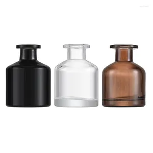 Lagringsflaskor 50 ml hem doft diffuser flaskfest gåvor glas container vass eteriska olje diffusorer pinnar