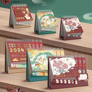 Kalender 2024 Desktop Calendar Student Month Decoration Portable Exquisite Office Daily Använd Y240322