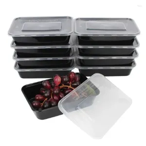 容器10pcs使い捨てのランチボックス蓋付き密閉された食品グレードPPプラスチック材料便利なテイクアウトパッケージ