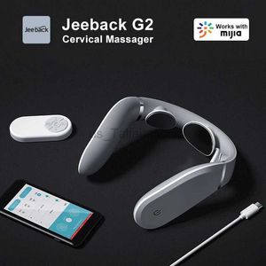 マッサージネックピローズJeeback子宮頸部マッサージャーG2 G3 TENSパルスバックネックマッサガーMijiaアプリコントロール42度ホットコンプレス首の痛みの緩和240322