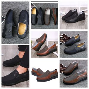 Sapatos casuais gai tênis esportivo de pano sapatos de pano masculino formal top top top sole de couro liso sapato masculino preto confortável tamanhos macios 38-50