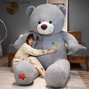 Bambole di peluche 60-100 cm grande luna orsacchiotto peluche gigante animale di pezza compleanno regalo di San Valentino morbido cuscino bambola barbecue fidanzata Q240322