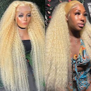Глубокая волна блондинка 613 Hd парик фронтальной части шнурка 13x6 бразильские парики фронта шнурка человеческие волосы 13x4 прозрачный парик фронтальной части шнурка человеческих волос