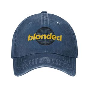 Loiro hip hop beisebol vintage angustiado denim frank rapper oceano headwear unisex ao ar livre verão chapéus boné