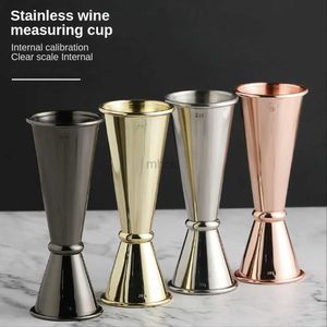 Ferramentas de barra de aço inoxidável cocktail shaker medida copo para casa bar festa bar jigger duplo espírito medição copo cozinha barra barware ferramentas 240322