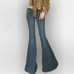 Jeans da donna Autunno Primavera Moda Donna Nero Blu Slim Stretch Flare Denim Pantaloni Casual Pantaloni elastici invernali per donna
