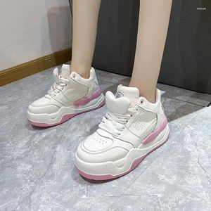 Повседневная обувь 2024, модные женские высокие женские вулканизированные кроссовки на шнуровке, современные спортивные весенние женские кроссовки на открытом воздухе