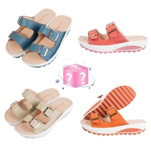 Zweireihige lässige Damensandalen für Zuhause und im Freien. Freizeitschuhe GAI, bunt, rosa, blau, orange, Aprikose, modische Damengröße 35–42, neu