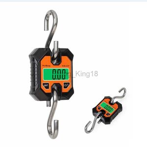 Household Scales 100kg Mini Electronic Crane Scale Heavy Duty Hanging Weighing Hook Steelyard Portable LCD Industrial Livestock Scales 250kg 240322