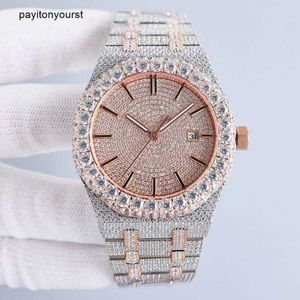 Roller titta på diamantklockor handgjorda diamanter mens automatiska mekaniska 42 mm med diamantstuddat stål 904l safir ladi busins ​​armbandsur montre de luxe