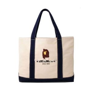 Designer-Affentasche Bapestar Japanische verschiedene Geschenke Affenkopf horizontale quadratische Canvas-Einkaufstasche mit trendiger Markenspleiß-Einkaufshandtasche