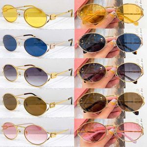 Women Designer Metal Sunglasses SMU52T Polarized Light UV400 Light Color Lens Slim Metal Frame Sunglasses Sexy Women New Beach Vacation Glasses With original box