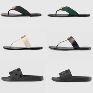 Tasarımcı Terlik Erkek Kadın Sandalet Gucchi GG Guccir Guccic Guccishoes Guccis Ayakkabı Bloom Web Çiçek Çilek Baskı Deri Kauçuk Kırmızı Вы Yaz Düz