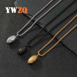 Rugby-Titan-Halskette, personalisierter trendiger Herren-Anhänger, Edelstahl-Schmuck