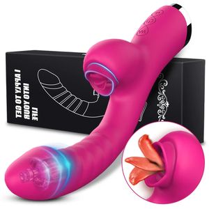 Leccare la lingua vibratore del clitoride per le donne Dildo femminile G Spot stimolatore del clitoride Vibro Masturbatore Giocattoli del sesso Merci per adulti 18 240320