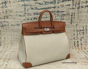 50 -cm designer torba man totes torebka torba dla mężczyzn Toppest w pełni ręcznie robiona jakość luksusowa torebka Barenia skóra+płócienne woskowe torby z szwami