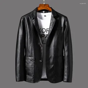 Men's Suits Youth Fashion Suit Business Casual Leather Jacket Spring Thin Style