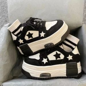 SCARPE Y2K DONNE COREANE KAWAII STAR CHE SNOAKER BLACI SNOAKER ATLITICI PER PATTRAFFERA ATTREA SNEAKER SCARPA DI TENNI