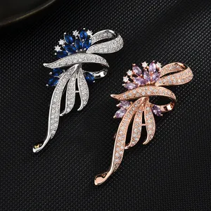 Jewelry Fashion Natural Sapphire Sier Gemstone Brooch