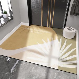 Carpets PVC Leather Entrance Indoor Doormat For Living Room Outdoor Door Mat Absorbent Bath Floor Carpet Hallway On The