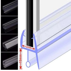 New Shower Screen Seal PVC Frameless Glass Door Bottom Weather Strip Bath Gap Window Glue-Free Waterproof Weatherstrip