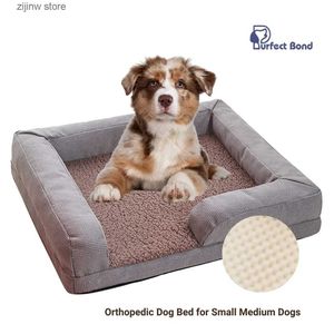 canis canetas Cama ortodôntica para cães de pequeno e médio porte confortável caixa de ovos sofá de espuma cama para animais de estimação com capa lavável e removível forro impermeável Y240322