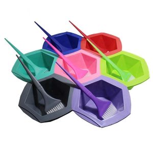 Araçlar 7pcs/Set Renkli Saç Ölüm Fırçaları Plastik Karıştırma Kasesi Pro Salon Berber Kuafat Salonu Kolayca Karşılaştırma Ölüm Araçları Seti