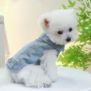 Hundkläder denimrock jeans jacka vinter husdjur kläddräkt valp kostym Yorkies pomeranian poodle bichon schnauzer kläder