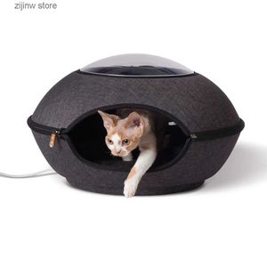 猫ベッド家具k Hペット製品ホットアウトアウトポッド加熱猫ベッドyグレー22インチy240322