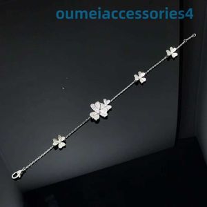 Designer Luxusmarke Schmuck Vanl Cleefl Arpelsbracelet Neues Produkt Diamant Multi Damen Kleeblatt Vier Blumen Glücksarmband