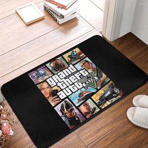 Carpets Driver Number Five Kitchen Non-Slip Carpet Grand Theft Auto Game Living Room Mat Welcome Doormat Floor Decoration Rug