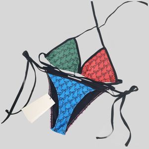 Bikini-Set, Designer-Bikini-Badebekleidung, Tanga-Bikinis, Strandbaden, zweiteilige Bikini-Badebekleidung, weibliche klassische Schnür-Sommer-Badeanzug-Bikinis für Frauen