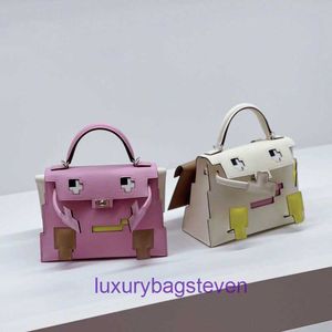 BAG DISEGNER HREMMMS Kelyys Specchio designer di qualità a mano stessa fatta a mano con fibbia a mosaico una borsa a messenger a spalla con logo reale