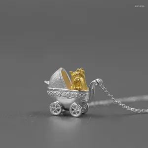Kedjor förlorade Yorkshire sterling silver söt valp baby barnvagn skovelare stor kärlek halsband