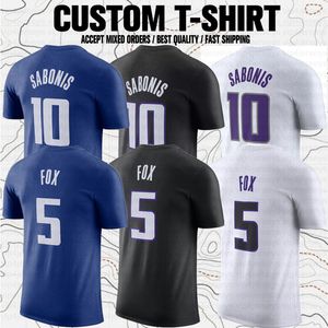 De'Aaron Domantas Sabonis Basketball Sports Club Fans Branded Short Sleeve T-Shirt Tees