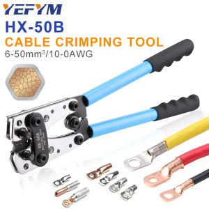 Files Crimping Pliers 650mm²/awg 100 Tube Terminal Crimper Hex Crimp Tool Multitool Battery Cable Lug Cable Hand Tools Hx50b