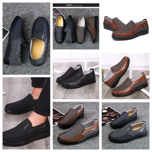 Sapatos casuais gai tênis esportam sapatos de pano de pano de solteiro de negócios clássicos top top slipper lipper de couro planinho sapatos de homem preto conforto mole tamanho 38-50