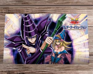 Tappetini YuGiOh Playmat Duel Monsters Mago nero Ragazza CCG TCG Playmat Gioco di carte collezionabili Tappetino Borsa gratuita Tappetino da scrivania Tappetino per mouse 60x35 cm