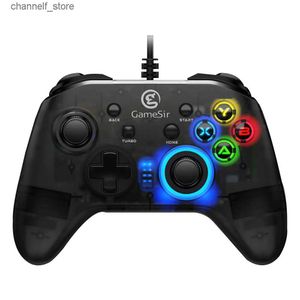 Oyun Denetleyicileri Joysticks Gamesir T4W Kablolu Gamepad USB Titreşim ve Turbo Fonksiyonlu Oyun Denetleyicisi Windows 7 8 10 11Y240322