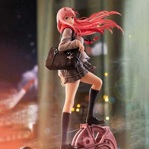 Action Figure Toy 23 cm DARLING In The FRANXX 02 Anime Girl Figure Uniforme scolastica Zero Two Sexy Action Figure Modello da collezione per adulti Doll Toys Regalo 240322