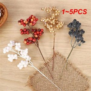 Decorative Flowers 1-5PCS Red Berry Branch Convenient Carefully Handcrafted High-quality Materials Easy To Hang Durable Christmas