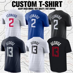 Russell Westbrook Kawhi Leonard Harden George Basketball Sports Club Fans Branded Short Sleeve T-Shirt Performance Practice Tees