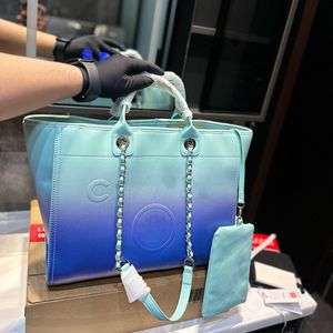 Designer saco de ombro bolsa bolsa de couro genuíno mulheres luxurys crossbody bolsa bolsa de alta qualidade sacola gradiente saco de praia