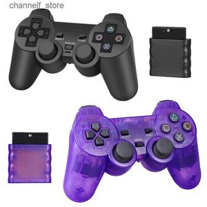 Oyun Denetleyicileri Joysticks Kablosuz Oyun Kurulu USB PC Oyunu PlayStation 2 Konsol Joystick 2.4G Çift Titreşim Etkisi Joysticky240322