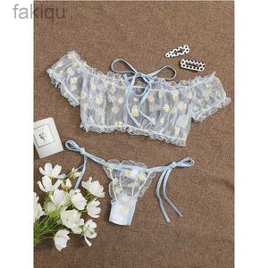 Seksi set erotik egzotik setler Kadınlar Seks iç çamaşırları için dantelle görüyor Bowknot Strapclez Sütyen Seti Sleepwear Sexy Lingerie Lenceria 24322