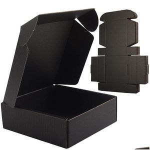 Hediye sargısı kara kutu karton oluklu posta kutuları küçük işletme ambalajı zanaat hediyeleri için ürünler veriyor