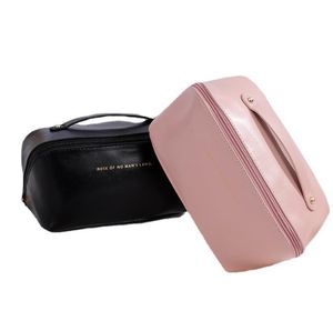 new 2024 trendy ins toiletry bag travel solid storage bag waterproof portable cosmetic bag women zipper tote bag